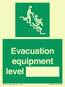 Evacuation equipment level